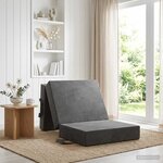 vidaXL Canapé-lit pliable 90 x 63 x 45 cm Gris foncé