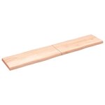 vidaXL Dessus de table bois massif non traité bordure assortie