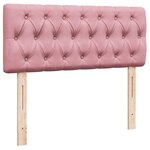 vidaXL Lit ottoman avec matelas et LED rose 120x190 cm velours