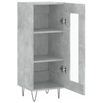 vidaXL Buffet Gris béton 34 5x34x90 cm Bois d'ingénierie