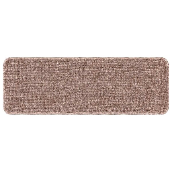 Tapis d'escalier vidaXL avec support en latex Marron clair 25x60 cm