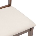 vidaXL Chaises à manger coussins 2 Pièces marron bois massif caoutchouc