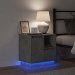 vidaXL Cabinet de chevet avec tiroir Gris béton 50 x 34 5 x 50 cm.