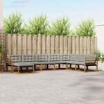 vidaXL Ensemble de canapés d'extérieur 8 Pièces Gris Naturel et Clair