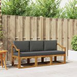 vidaXL Ensemble de canapés d'extérieur 3 Pièces Naturel et Anthracite