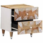 vidaXL Tables de chevet 2 Pièces 40x33 5x46 cm Bois de manguier solide
