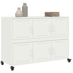 vidaXL Buffet blanc 100 5x39x72 cm acier