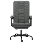 Chaise fauteuil siège pivotante de inclinable de bureau informatique étude foncé tissu gris 02_0024241