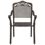 vidaXL Ensemble de tables de jardin 3 Pièces Bronze Aluminium coulé