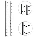 vidaXL Casier à bouteilles mural pour 12 bouteilles Noir Fer