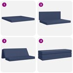 vidaXL Canapé-lit pliable 200 x 67 x 45 cm Bleu