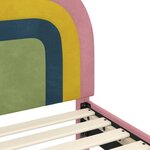 vidaXL Cadre de lit pour tout-petit avec tête de lit Rose 70 x 140 cm