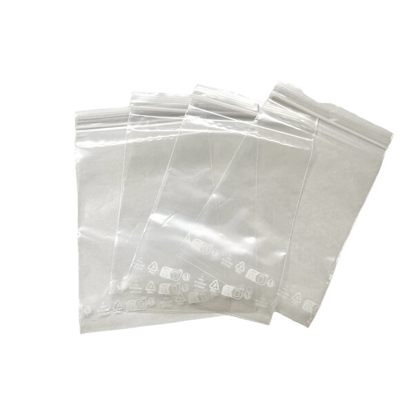 Lot de 500 Sachets zip transparent 50µ 80×120mm
