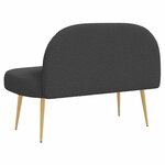 vidaXL Banc rembourré avec dossier Gris foncé 110 x 60 x 76 cm Bouclé