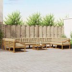vidaXL Ensemble de canapés d'extérieur 11 Pièces Naturel et Beige