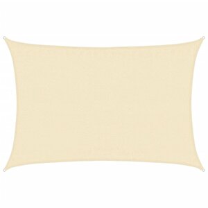 vidaXL Voile d'ombrage 160 g/m² Crème 3 5x5 m PEHD