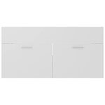 vidaXL Ensemble de meubles de salle de bain Blanc Bois d'ingénierie