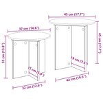 vidaXL Ensemble de tables d'appoint avec stockage 2 Pièces Sonoma gris