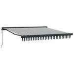 vidaXL Auvent rétractable anthracite/blanc 3x2 5 m tissu et aluminium