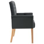 vidaXL Chaises à manger avec accoudoirs lot de 6 gris tissu