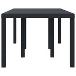 vidaXL Table de Jardin Anthracite 200 x 100 x 73 cm polyrotin