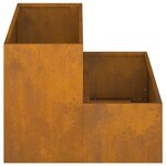 vidaXL Cache-pot de jardin Rouillé 100 x 60 x 45 cm
