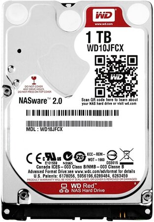 Disque Dur portable Western Digital Red 2"1/2 1 To (1000 Go) 5400 trs S-ATA 3 - WD10JFCX