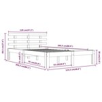vidaXL Cadre de lit Blanc Bois massif 120x200 cm