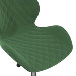 vidaXL Chaise pivotante de salle à manger Vert foncé Velours