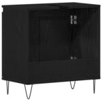 vidaXL Meuble de Lavabo de Salle de Bain Chêne noir 58 x 33 x 60 cm
