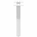 vidaXL Pieds de table basse en forme de X  2 pièces  blanc  37 x (30-31) cm  acier