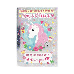 Carte Anniversaire - Joyeux anniversaire tout en magie et féérie