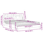 vidaXL Lit avec matelas cappuccino 160x200 cm similicuir