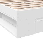 vidaXL Cadre de lit avec tiroir sans matelas blanc 75x190 cm