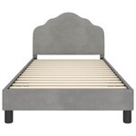 vidaXL Cadre de lit pour enfants avec tête de lit Gris clair