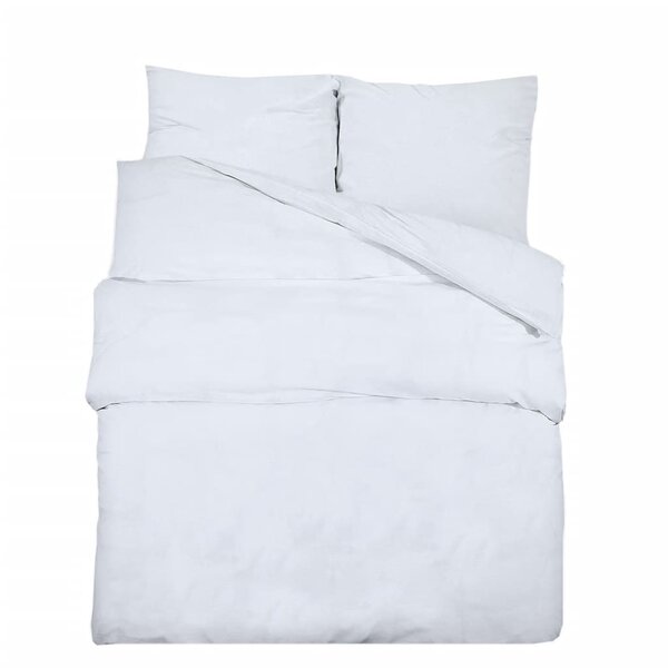 vidaXL Ensemble de housse de couette Blanc 225x220 cm Coton