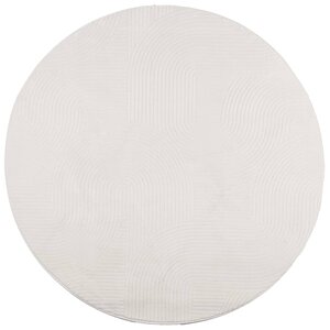 vidaXL Tapis IZA poils courts style scandinave crème Ø 160 cm
