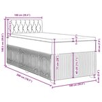 vidaXL Sommier à lattes de lit avec matelas Noir 100x200 cm Tissu