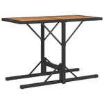 vidaXL Ensemble de bistro 3 Pièces avec coussins noir résine tressée