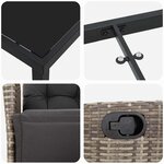 vidaXL Ensemble de salle à manger pour jardin 3 Pièces Gris polyrotin