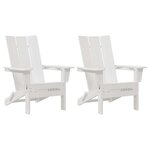 vidaXL Chaise de jardin 2 Pièces Blanc 80.5 x 74.5 x 92 cm Polyéthylène