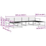 vidaXL Ensemble de canapés d'extérieur 6 Pièces Naturel