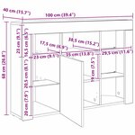 vidaXL Meuble TV LED d'Angle Chêne Sonoma 102 x 40 x 68 cm