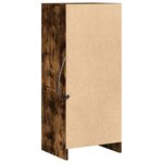 vidaXL Buffet avec LED chêne fumé 42 5x34x100 cm bois d'ingénierie