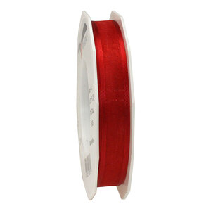 Organza marseille 25-m-rouleau 15 mm  rouge