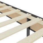 vidaXL Sommier à lattes de lit Gris foncé Tissu 80x200 cm