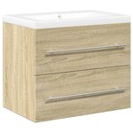 vidaXL Ensemble de meubles de salle de bain 2 Pièces chêne sonoma