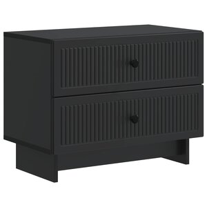 vidaXL Cabinet de chevet Noir 62 x 34 5 x 47 5 cm Bois d'ingénierie