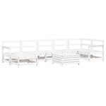 vidaXL Salon de jardin 8 Pièces blanc bois de pin massif