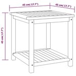 vidaXL Table d'appoint Bois d'acacia massif 45x45x45 cm